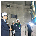 Mr. Keiichi Ishii, the minister of Land, Infrastructure, Transport and Tourism visited PWRI