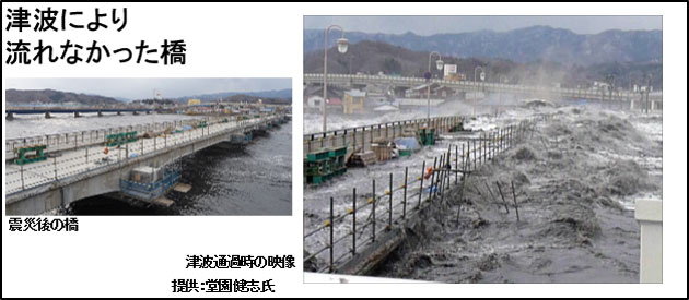津波により被害を受けなかった橋