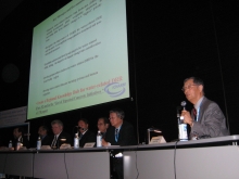 Director of ICHARM Takeuchi giving explanation
