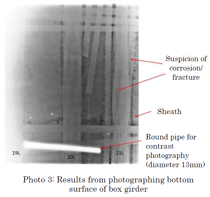 Photo.3:Results from photographing bottom surface of box girder