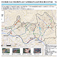 福岡県朝倉市の筑後川支川6流域内における堆積流木と流木発生域の分布図を掲載しました