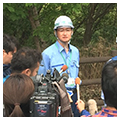 佐々木上席（土質・振動チーム）を札幌市清田区の液状化の現場に派遣しました