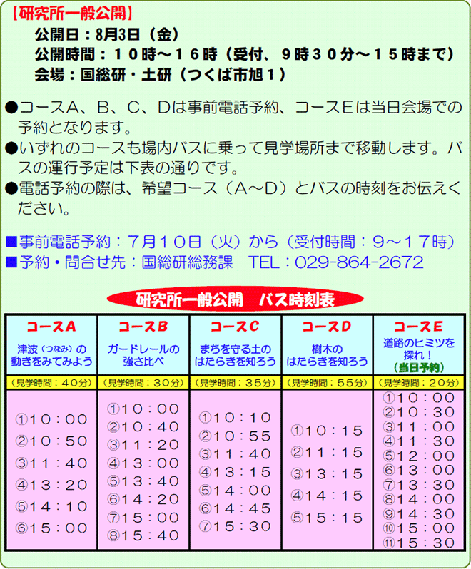 つくばちびっ子博士2018一般公開