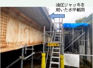 土木研究所内の試験橋梁を用いた載荷試験による橋の挙動計測